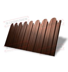 Профнастил фигурный С10 - 0,45 Окрас - А, Print Elite Choco Wood.