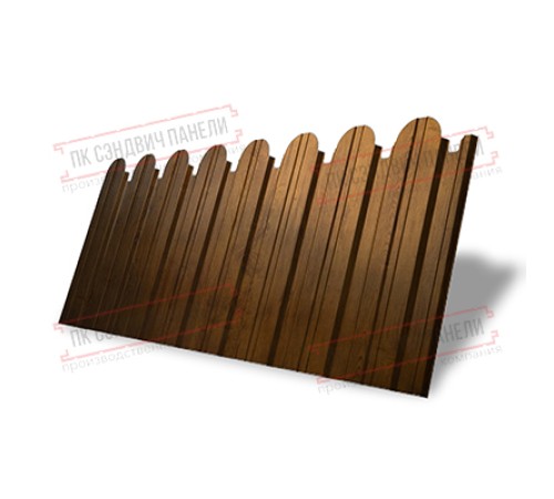 Профнастил фигурный С10 - 0,45 Окрас - А, Print Premium Golden Wood.