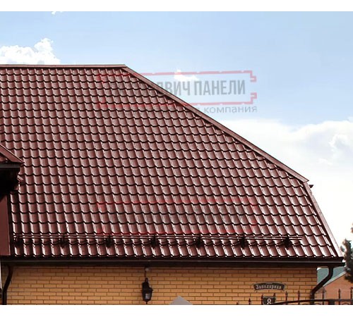 Металлочерепица Классик RAL3009 Velur-0,5