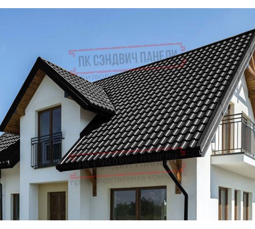 Металлочерепица Монтекристо-XL RAL9005 PURMAN-0.5