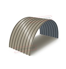 Профнастил МП20ПГ-0.5, Ширина-1100, Полиэстер RAL1035