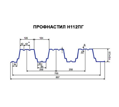 Профнастил H112ПГ-0.65, для бескаркасных ангаров, Оцинкованный.