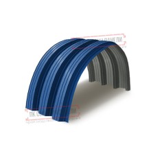 Профнастил H114ПГ-1.0, для бескаркасных ангаров, Полиэстер RAL 5005