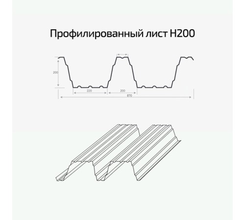 Профлист Н200-840 Полиэстер RAL-9003-0.7
